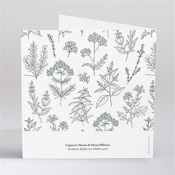 Faire-part mariage love & co gaufrage - Dos du faire-part