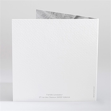 Faire-part naissance mes petits pictos carré pliée - Dos du faire-part