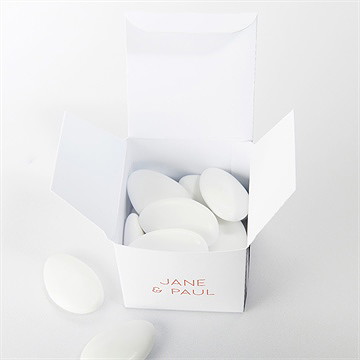 Boîte de dragées mariage son eclat - Intérieur de la boîte