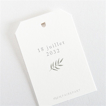 Etiquette mariage céleste - Dos de l'étiquette