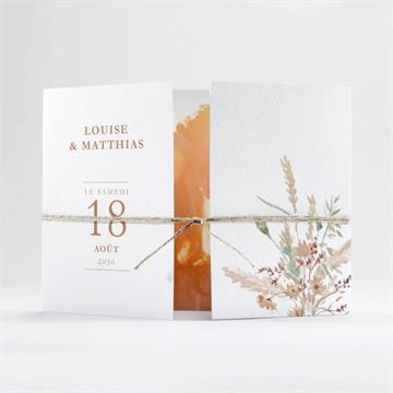 Faire-part mariage douceur estivale 2 volets