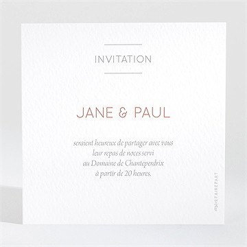 Carton d'invitation mariage son eclat