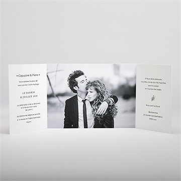 Faire-part mariage love & co 2 volets - Intérieur du faire-part