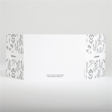Faire-part mariage love & co 2 volets - Dos du faire-part