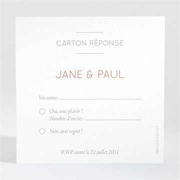 Carton réponse mariage son eclat