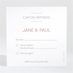 Carton réponse mariage son eclat