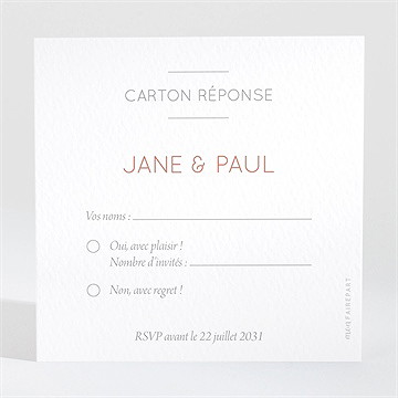 Carton réponse mariage son eclat