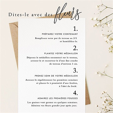 Faire-part naissance simple incrustation ensemencée - Mode d'emloi