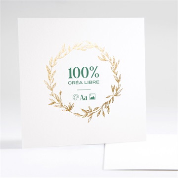 Carte dorure - carré