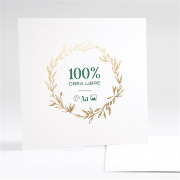 Faire-part mariage a vous de jouer dorure