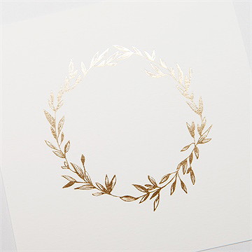 Faire-part mariage a vous de jouer dorure - Détail du faire-part