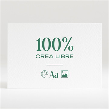 Carton d'invitation mariage création vierge pliée