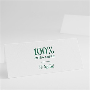 Marque-place mariage création vierge pliée