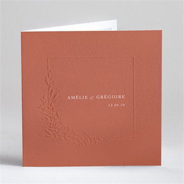 Carte pliée gaufrage