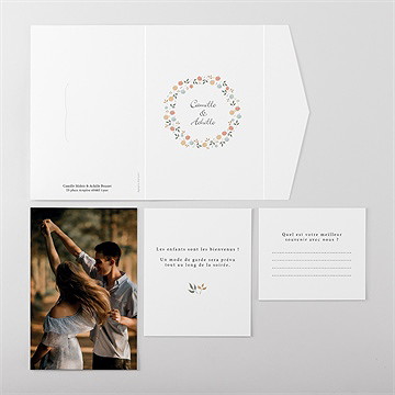 Faire-part mariage let's dream ! pocketfold - Vue ensemble extérieur
