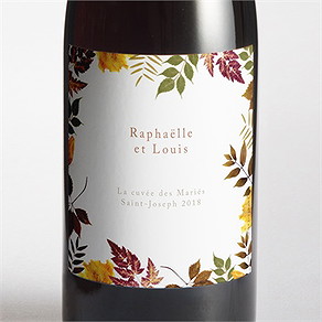 Etiquette de bouteille mariage subliminal
