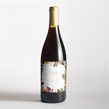 Etiquette de bouteille mariage subliminal - Mise en situation