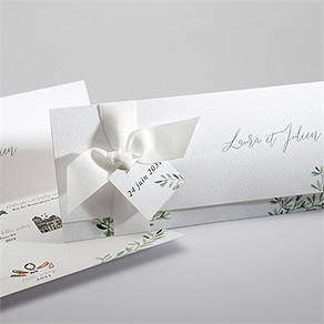 Faire-part mariage le fil d'une histoire pochette