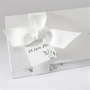 Faire-part mariage le fil d'une histoire pochette - Détail du faire-part