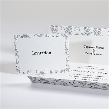 Faire-part mariage love & co pochette - Intérieur du faire-part