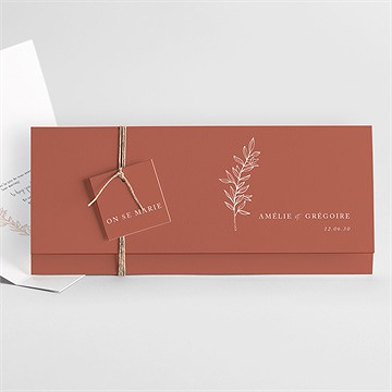 Faire-part mariage jolie esquisse pochette - Faire-part entier