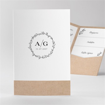 Faire-part mariage douce harmonie pocketfold