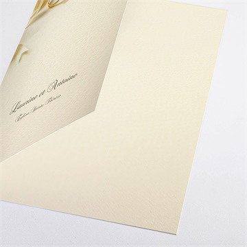 Livret de messe mariage alliances fond crème - Détail du livret