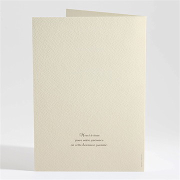 Livret de messe mariage alliances fond crème - Dos du livret