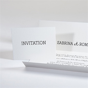 Faire-part mariage mariage original pochette - Intérieur du faire-part