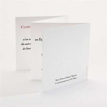 Faire-part mariage humour et rugby accordéon - Dos du faire-part