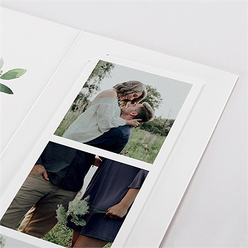 Faire-part mariage nature chic photomaton - Détail du faire-part