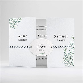 Faire-part mariage a la folie ! 2 volets
