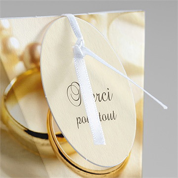 Boîte surprise mariage alliances fond crème - Détail de la boîte
