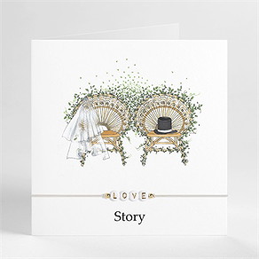 Faire-part mariage fusion champêtre bracelet