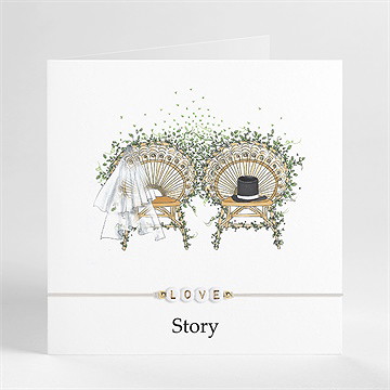 Faire-part mariage fusion champêtre bracelet