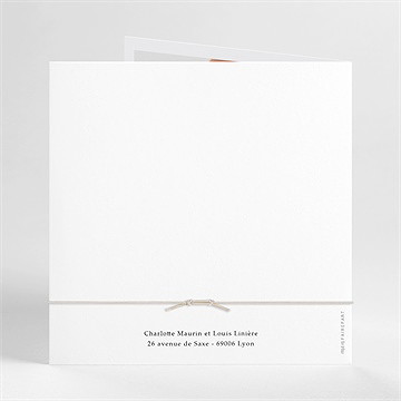 Faire-part mariage fusion champêtre bracelet - Dos du faire-part