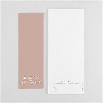 Faire-part naissance follement photomaton - Dos du faire-part