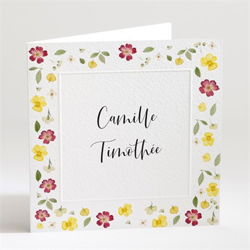 Carte pliée gaufrage