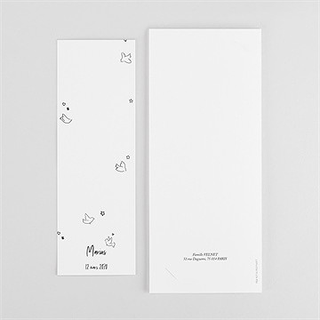 Faire-part naissance dans la lune photomaton - Dos du faire-part
