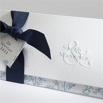 Faire-part mariage jouy exclusif pochette - Détail du faire-part