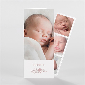 Faire-part naissance joli vintage photomaton