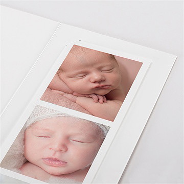 Faire-part naissance joli vintage photomaton - Détail du faire-part