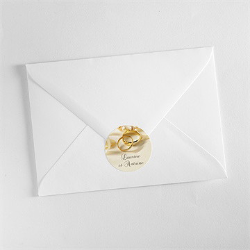 Sticker mariage alliances fond crème - Mise en situation