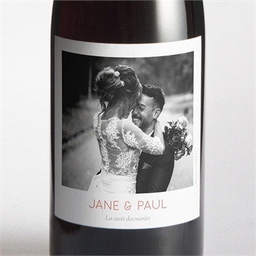 Etiquette de bouteille mariage son eclat