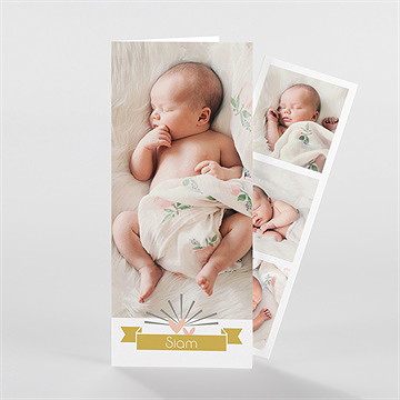Faire-part naissance cascade de photos photomaton