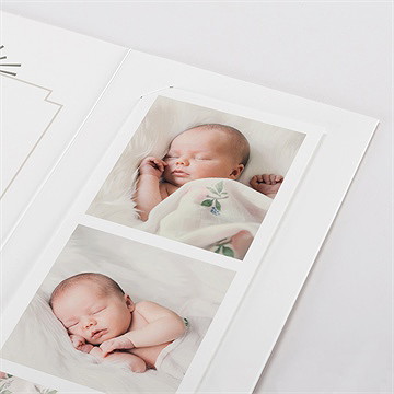 Faire-part naissance cascade de photos photomaton - Détail du faire-part