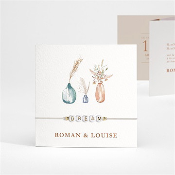 Faire-part mariage beauté délicate bracelet