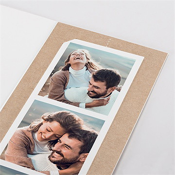 Faire-part mariage avec programme photomaton - Détail du faire-part