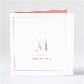 Faire-part naissance sobre et chic dorure