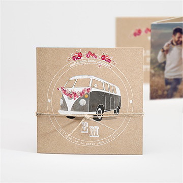 Faire-part mariage a l'aventure accordéon !